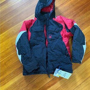 Spyder Kids Red and Black Puffer Jacket